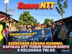 Kapolda NTT- Turun Tangan- Bantu 9 Keluarga TNI- Asrama Tentara Kuanino